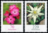 BRD MiNr. 2529-2530 Satz ** Blumen (XI): Kartäusernelke und Edelweiß, postfrisch